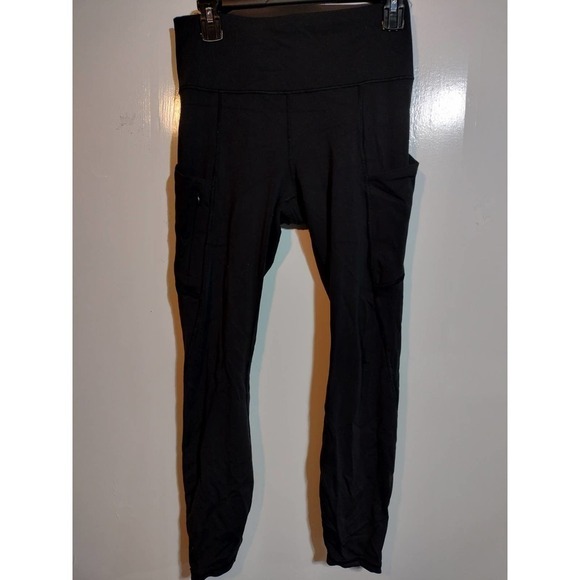 Athleta black athletic pants woman size small with side pockets - Picture 1 of 5
